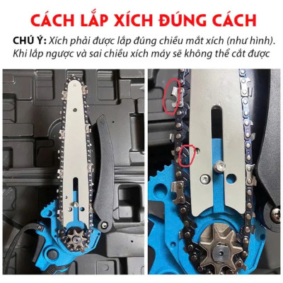 Máy Cưa Pin Cầm Tay 6 Inch 3000W mini Cao Câp cưa Gỗ Tỉa Cây Cảnh Khai Thác Vườn Tiện Dụng Loại Tốt