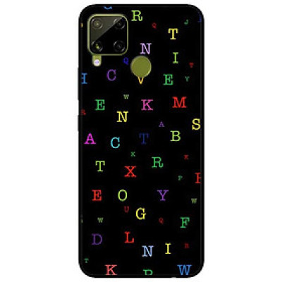 Ốp lưng dành cho Realme C15 mẫu Bảng Chữ Cái Đa Màu