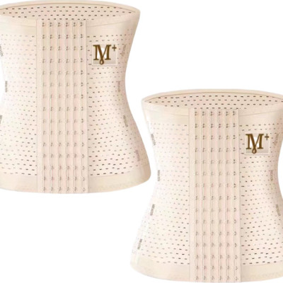 Bộ 2 Gen Nịt Bụng Mẫu Mới M+ Với 6 Nấc Cài Cao Cấp - 4 Thanh Thép Chống Cuộn - Đai Nịt Bụng Giảm Mỡ Sau Sinh Mã G02-2