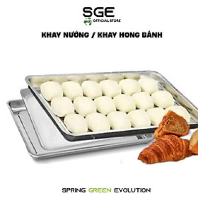 Khay Nhôm Nướng Bánh / Khay Lò Nướng Bánh SGE PF-Tray Chất Liệu Inox Tiêu Chuẩn Thực Phẩm. Có 2 Loại