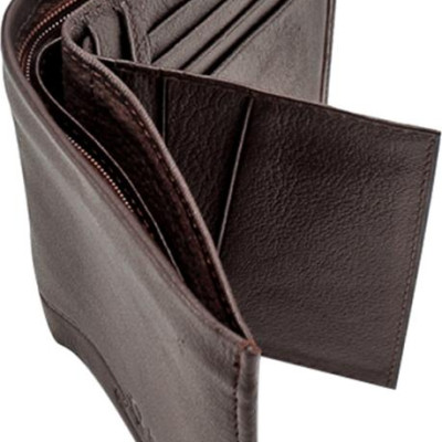 Ví Nam Kiểu Đứng Sọc Ngang Huy Hoàng HT2140 (12.5 x 10 cm) - Nâu