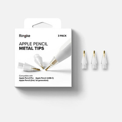 [Combo 3] Đầu bút thay thế Ringke Metal / HB / 2B Tip dành cho Apple Pencil - Hàng Chính Hãng