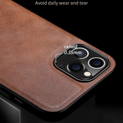 Ốp lưng da cho iPhone 12 Mini, 12, 12 Pro, 12 Pro Max, iPhone 13 Mini, 13, 13 Pro, 13 Pro Max Max hãng X-level cao cấp viền mềm chống sốc - Hàng chính hãng