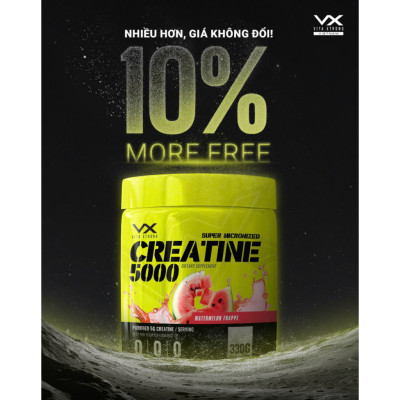 VitaXtrong Bột Tăng Sức Mạnh Creatine 5000 (300g, 500g) Thực Phẩm Bổ Sung Creatine Tinh Khiết | MuscleStore