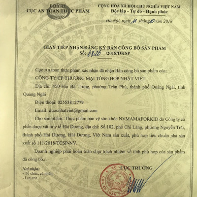 THC PHẨM BẢO VỆ SỨC KHỎE NVMAMAFORKID