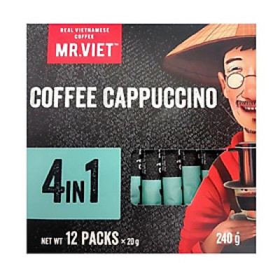 Cà phê Hòa Tan Capuccino 4 trong 1 Mr Viet 240g