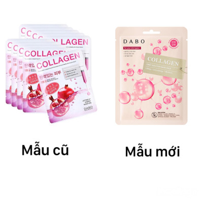 Combo 10 Miếng Đắp Mặt Nạ Dabo Collagen First Solution Mask Pack ngăn ngừa và chống lão hóa cho da Hàn Quốc (23g / Gói)