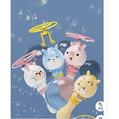 Đồ Chơi Chong Chóng Bay Cao Tạo Bong Bóng Cho Bé Kèm Lọ Xà Phòng