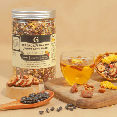 [Vị Cúc Long Nhãn] - Trà Gạo Lứt Đậu Đen GUfoods 500g - Thanh Nhiệt, Mát Gan, Cải Thiện Giấc Ngủ, Tốt Cho Tim Mạch, Giảm Cân, Eatclean, Healthy