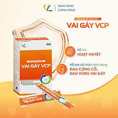TPBVSK Vai Gáy VCP - Hỗ trợ cải thiện tình trạng đau cứng cổ, đau vùng vai gáy - Hộp 20 gói