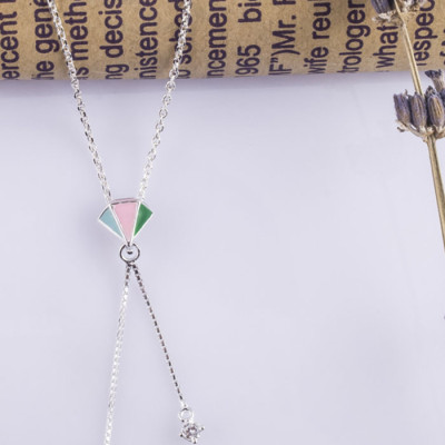 Dây chuyền bạc S925 Italia Bạc Xinh Huệ Ngân-Viên kim cương ZCP15006