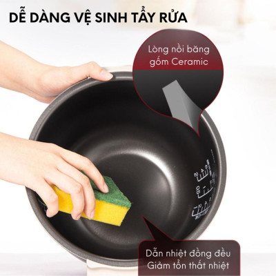 Nồi cơm điện tử Zojirushi 1L NS-ZAQ10-WZ, công suất 610W, sản xuất tại Nhật Bản, bảo hành 3 năm|HÀNG CHÍNH HÃNG