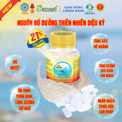  NEW [ Combo 5 lọ] Nước Yến sào Khánh Hòa Sanest 21% - Dành cho Người Cao Tuổi - Có đường
