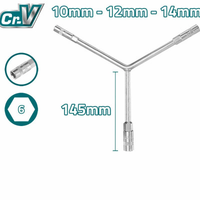 THANH VẶN TAY CẦM Y 8-10-12MM , 10-12-14MM TOTAL THYSW081012, THYSW101214 - HÀNG CHÍNH HÃNG