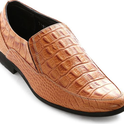 Giày Tây Nam Huy Hoàng Vân Cá Sấu HC7130 - Vàng