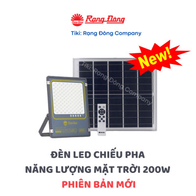 Đèn chiếu pha năng lượng mặt trời Rạng Đông 200W thế hệ mới Model: CP03.SL.RAD 200W.V2