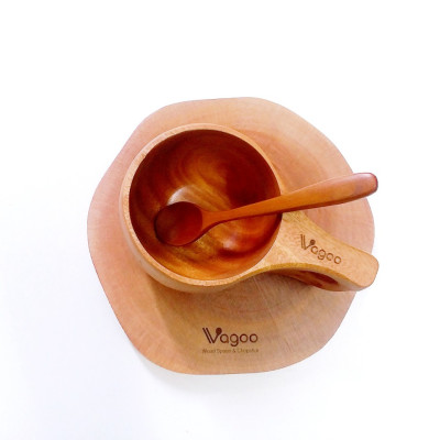 Tấm Lót Tròn Bằng Gỗ Xà Cừ Tự Nhiên - VAGOO - Làm Thủ Công Chống Thấm, Chống Ẩm Mốc, An Toàn Cho Sức Khoẻ