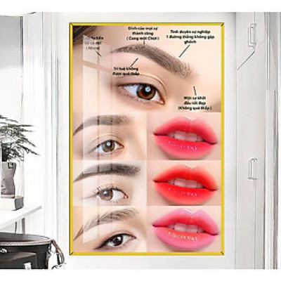 (HCM)Tranh dán tường, dán kính phun xăm trang trí decor tiệm spa, tiệm phun xăm có sẵn keo