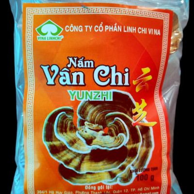 Nấm Vân Chi - Nguyên tai - Gói 100g - Linh Chi Vina 