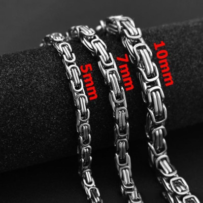 Vòng tay Lắc tay nam titan thép không gỉ đẹp sang trọng inox ziczac vuông trangsucpt 5mm PTLTNA85