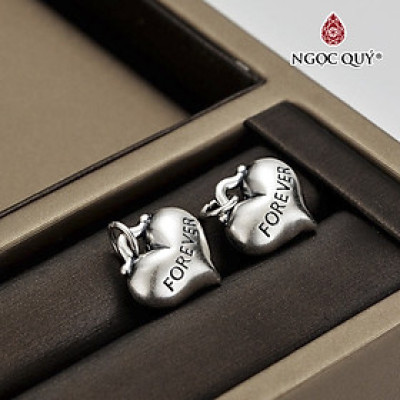 Charm treo trái tim 3D - Ngọc Quý Gemstones