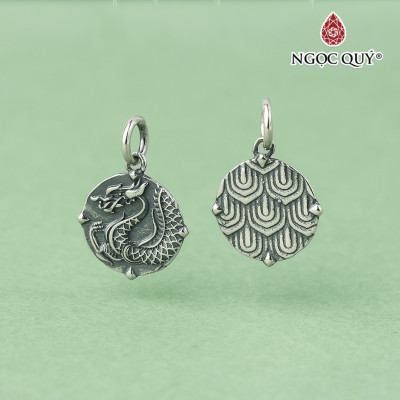 Charm bạc treo mặt dây chuyền hình rồng - Ngọc Quý Gemstones