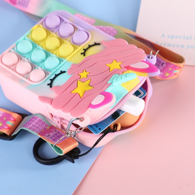 Túi ví Pop It Dễ Thương, Túi Trang Điểm hình unicorn siêu xinh