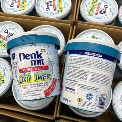 Bột tẩy trắng quần áo Denkmit Oxi Power Đức 750gr tẩy mạnh vết ố bẩn cứng đầu