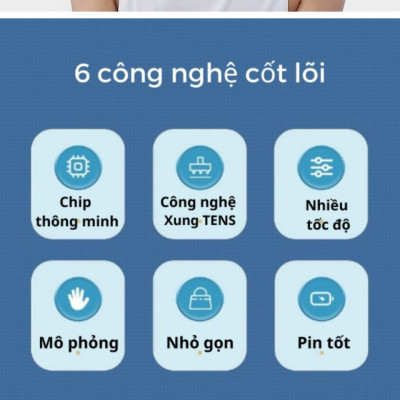 Máy Massage Xung Điện Hình Cánh Bướm Giúp Giải Toả Đau Nhức Vùng Cổ 8 Chế Độ Massage Sử Dụng Pin Sạc