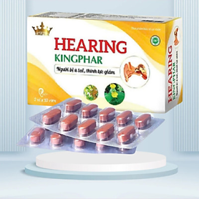 Viên uống Hearing Kingphar , hộp 30v, tăng cường thính giác, giảm ù tai