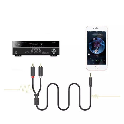 Ugreen UG10513AV116TK 5M màu Đen Cáp âm thanh 2 đầu Bông sen sang 3.5mm dương - HÀNG CHÍNH HÃNG