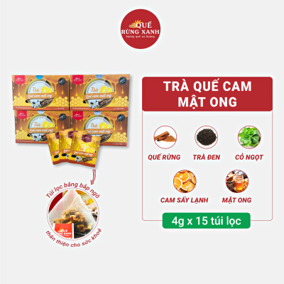 Trà quế cam mật ong Quế Rừng Xanh - sản phẩm độc quyền & duy nhất tại Việt Nam kết hợp 3 trong 1 - Cam, Quế, Mật ong - HÀNG CHÍNH HÃNG