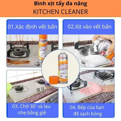Chai Xịt Bọt Tẩy Rửa Đa Năng 500ml – Làm Sạch Dầu Mỡ, Vết Bẩn Nhà Bếp & Nhà Tắm