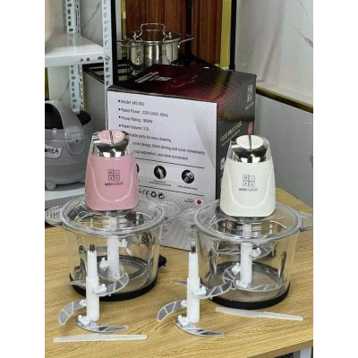 Máy xay thịt thực phẩm đa năng cối thuỷ tinh Linh Chi Bedding, tặng 01lưỡi dao - Giao mầu ngẫu nhiên