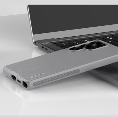 Ốp lưng sần chống sốc cho Samsung Galaxy S25 Ultra mặt lưng nhám hiệu Nillkin Super Frosted Shield Pro cho mặt lưng nhám chống trơn trượt tay, khả năng chống sốc cực tốt, chất liệu cao cấp - Hàng nhập khẩu