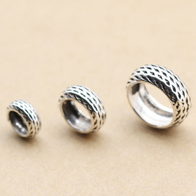 Charm bạc chặn hạt họa tiết hoa văn - Ngọc Qúy Gemstones