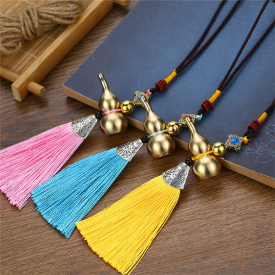 Dây treo phong thủy -dây treo trang trí - dây treo trang trí ô tô hồ lô may mắn bằng đồng D1