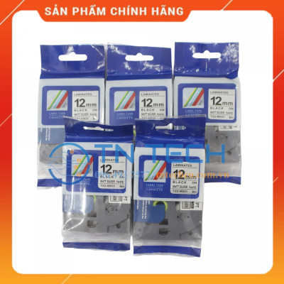 Nhãn In Tz2-M931 - Đen nền bạc 12mm x 8m - Dùng cho máy in BROTHER - AIMO - PUTY [Hàng nhập khẩu]