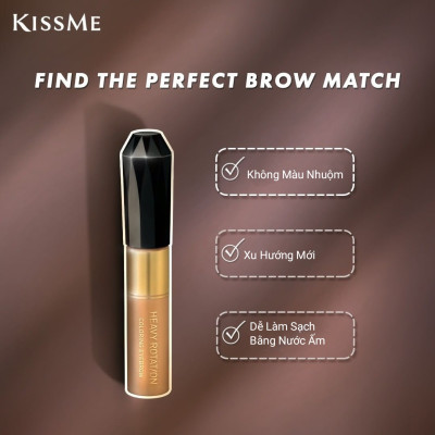 Mascara Chải Đổi Màu Lông Mày Chống Trôi Siêu Bền Kissme Heavy Rotation Coloring Eyebrow EX (8 G)