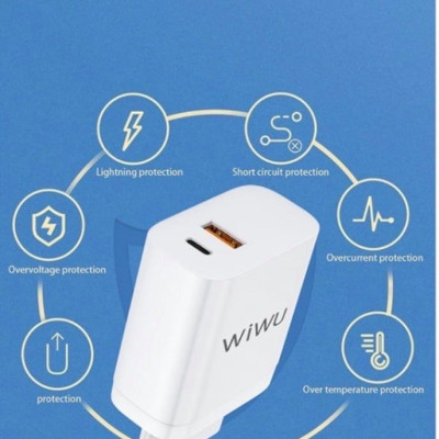 Củ Sạc WiWu Comet 30W Power Adapter PQ305C Hỗ Trợ Sạc Hai Thiết Bị Cùng Lúc, Tích Hợp Chíp Sạc Thông Minh - Hàng Chính Hãng