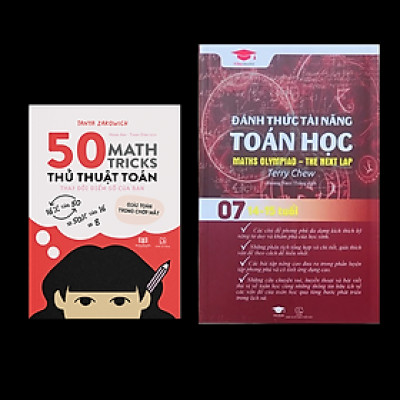 Combo sách Đánh thức tài năng toán học 7 và 50 thủ thuật toán ( 2 cuốn ), sách kiến thức toán học lớp 7 lớp 9 - Hiệu sách Genbooks