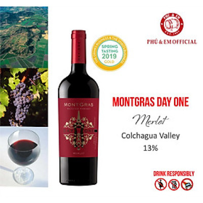 Rượu Vang Đỏ Chile MontGras Day One Merlot