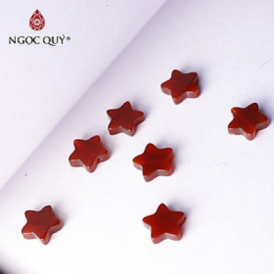 Ngôi sao xỏ ngang đá mã não đỏ làm vòng tay, phụ kiện handmade mệnh hỏa thổ - Ngọc Qúy Gemstones