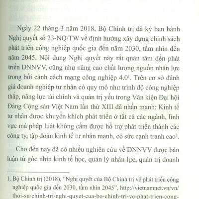 Nhân Tố Xã Hội Ảnh Hưởng Đến Chất Lượng Nhân Lực Và Hướng Giải Pháp Phát Triển Bền Vững Doanh Nghiệp Nhỏ Và Vừa Ở Việt Nam Hiện Nay