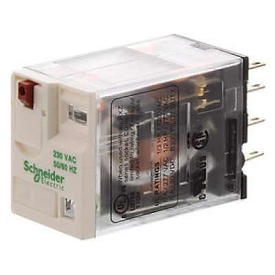 | CHÍNH HÃNG | Relay trung gian RXM4AB2P7 Schneider 14 chân, điện điều khiển 220 Vac