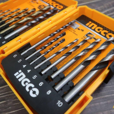 BỘ 16 MŨI KHOAN KIM LOẠI, BÊ TÔNG VÀ GỖ INGCO AKD9165 - HÀNG CHÍNH HÃNG