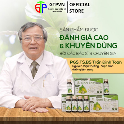 Nước uống Noni Enzyme - cải thiện hệ tiêu hóa, xương chắc khỏe, giảm cẳng thẳng - hộp 10 chai 60ml