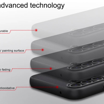 Ốp Lưng Sần chống sốc cho Samsung Galaxy A24 hiệu Nillkin Super Frosted Shield (Đính kèm giá đỡ hoặc miếng dán từ tính) - Hàng Chính Hãng