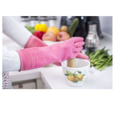 Hàng Tặng Không Bán - 2 Đôi Găng Tay Cao Su Đất Vàng Và Than Gỗ Ruby L