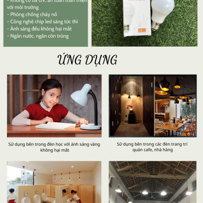 Bóng đèn LED bulb tròn LEDGOES 9W